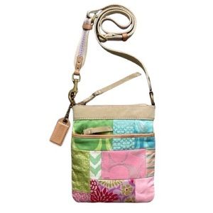 coach patchwork crossbody bolsa